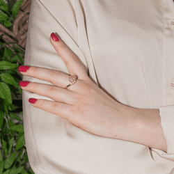 Bague en or jaune et diamants - Castafiore