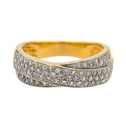 Bague en or jaune et diamants - Castafiore