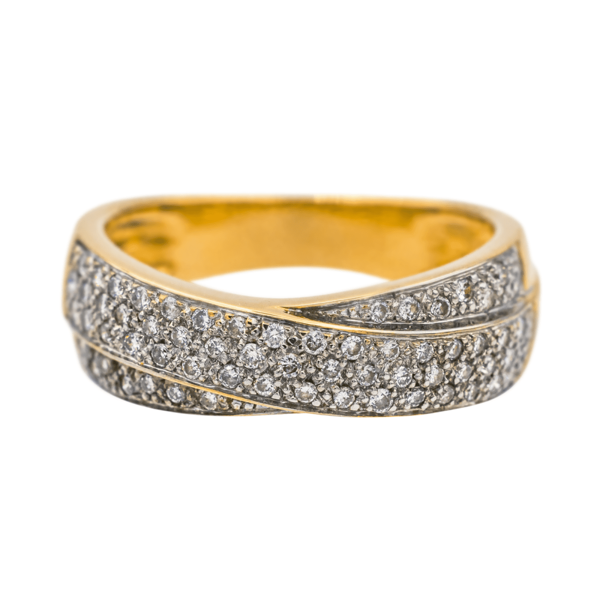 Bague en or jaune et diamants - Castafiore