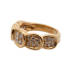 Bague en or jaune et diamants - Castafiore