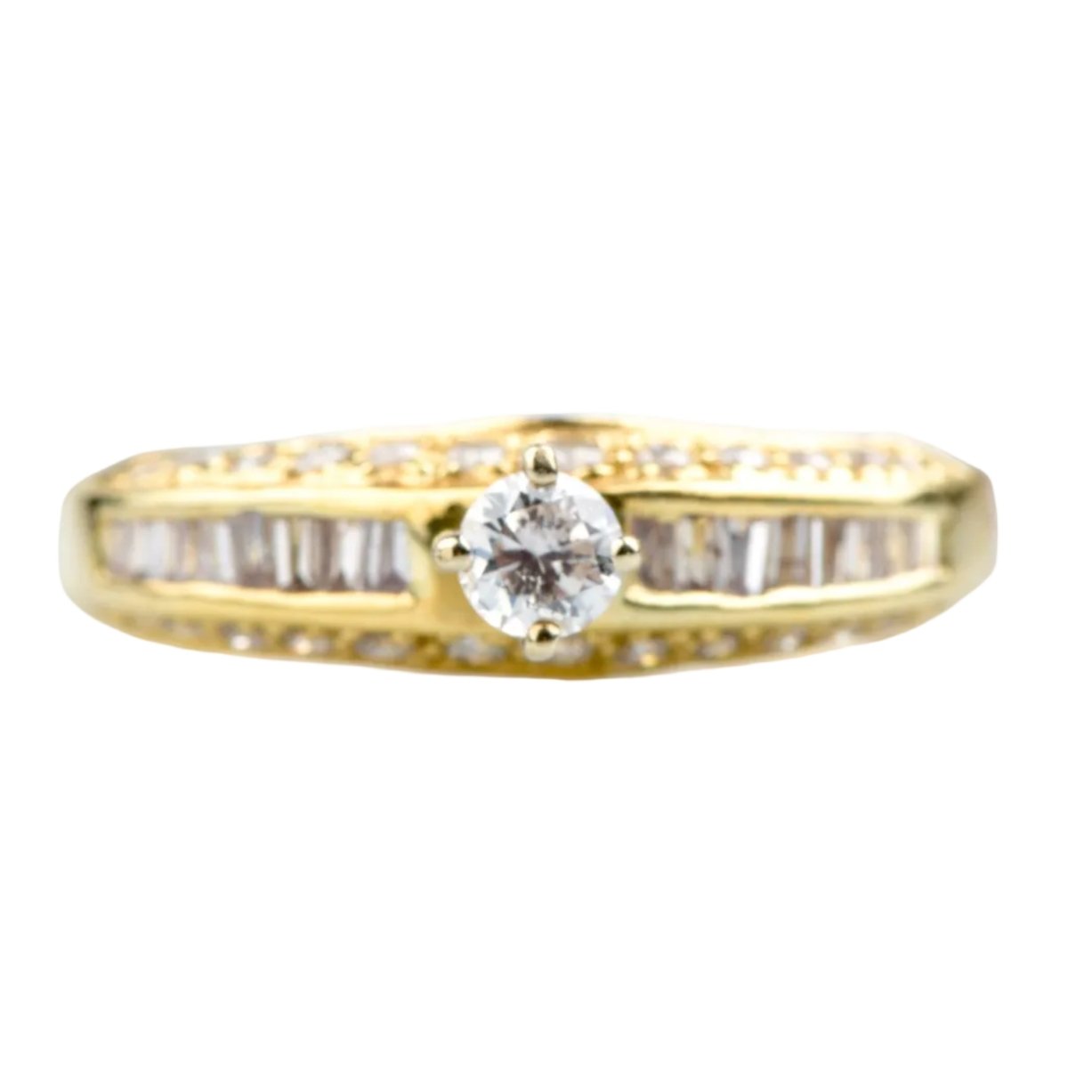 Bague en or jaune et diamants - Castafiore
