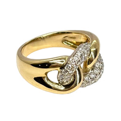 Bague en or jaune et diamants - Castafiore