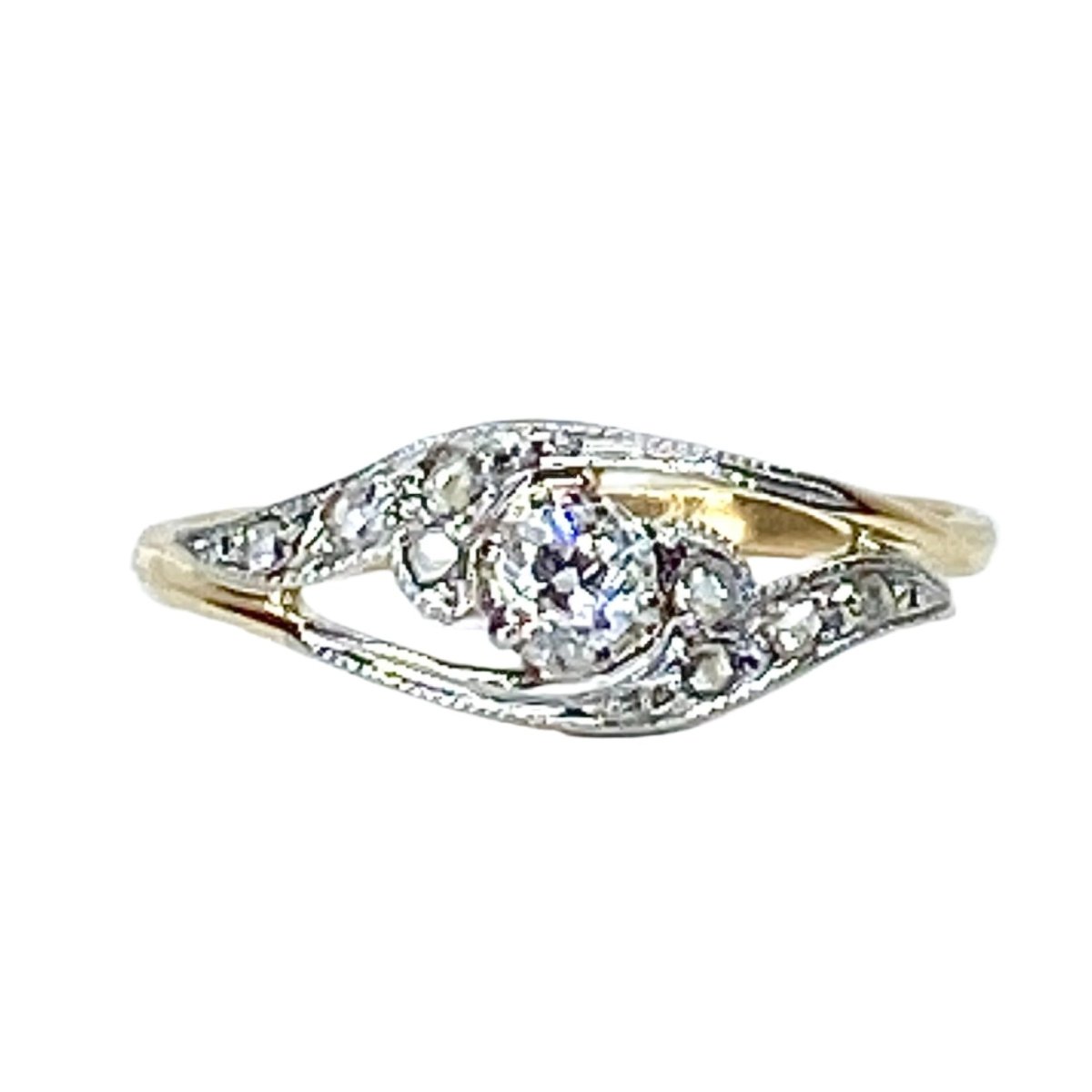 Bague en or jaune et diamants - Castafiore
