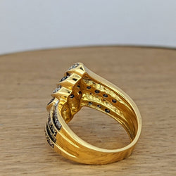Bague en or jaune et diamants - Castafiore