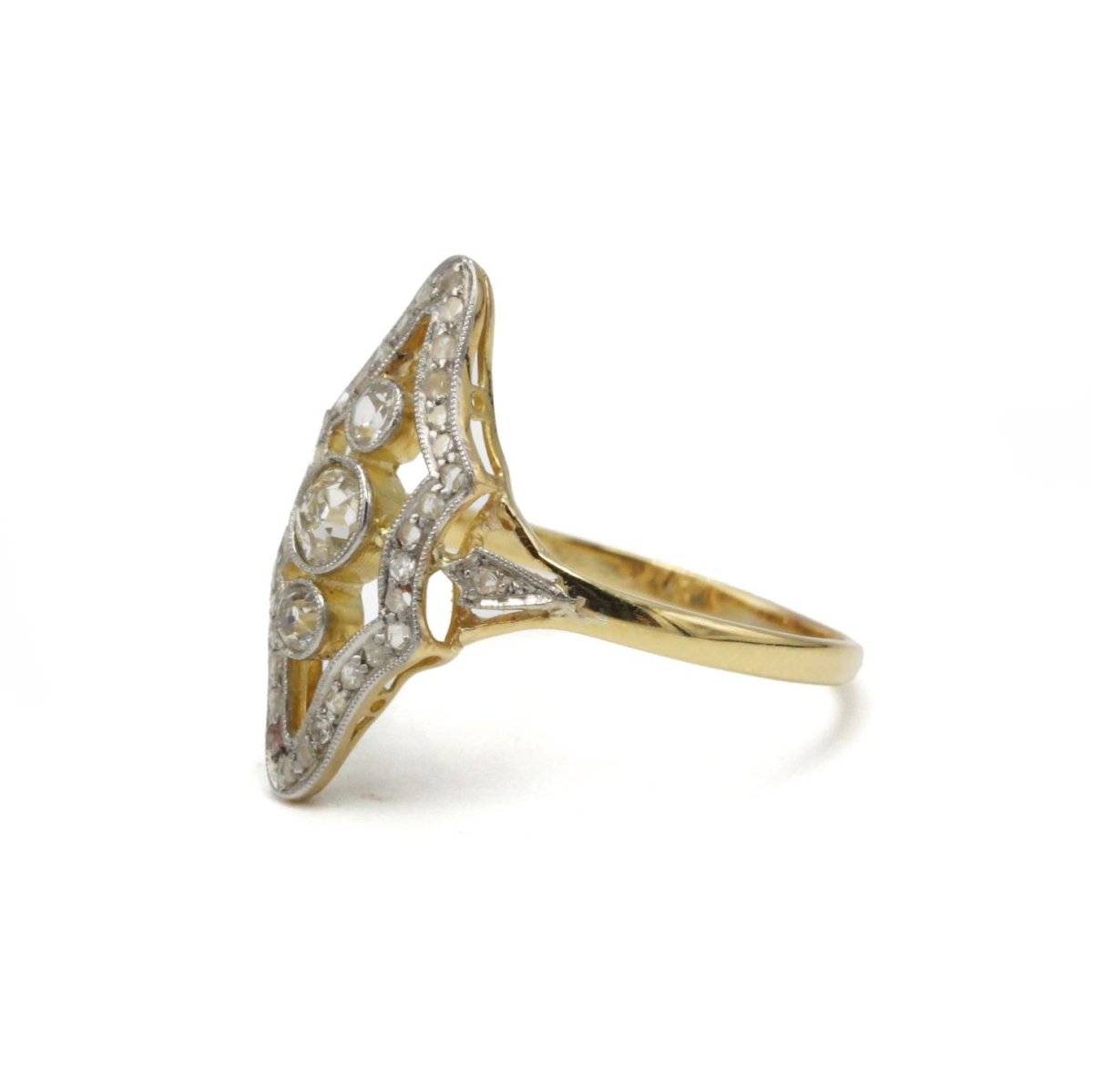 Bague en or jaune et diamants - Castafiore