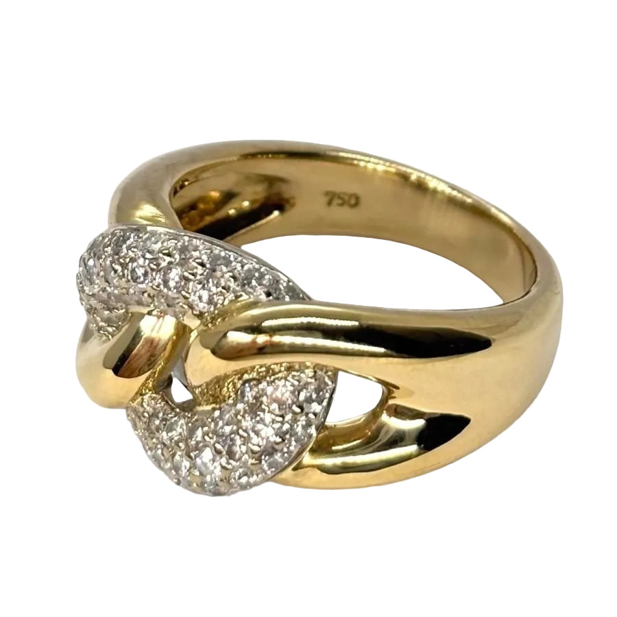 Bague en or jaune et diamants - Castafiore