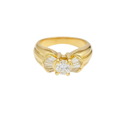 Bague en or jaune et diamants - Castafiore
