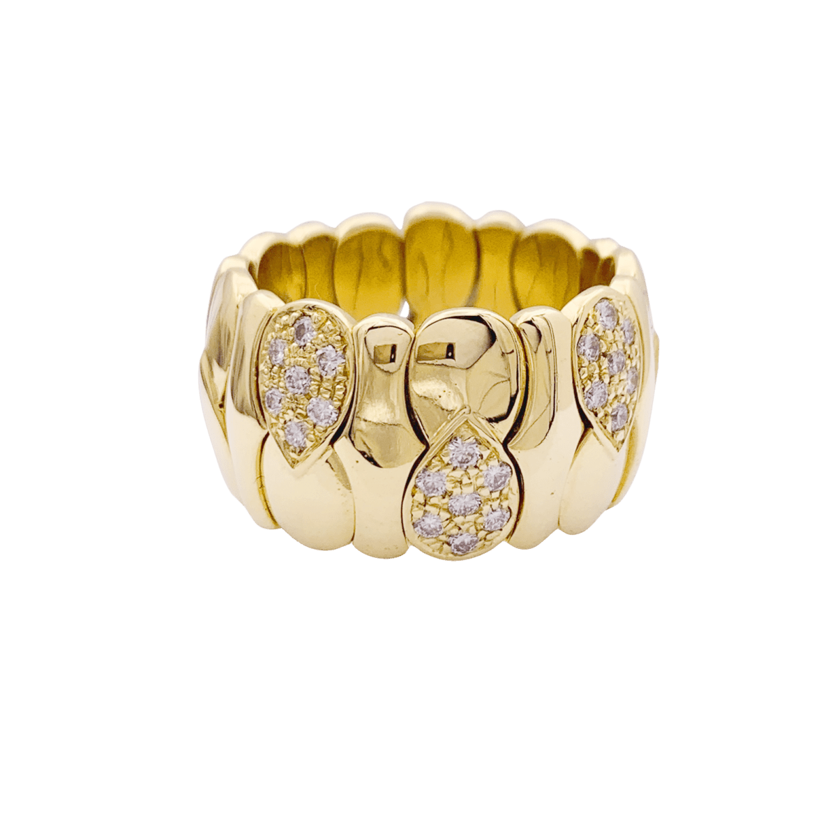 Bague en or jaune et diamants - Castafiore