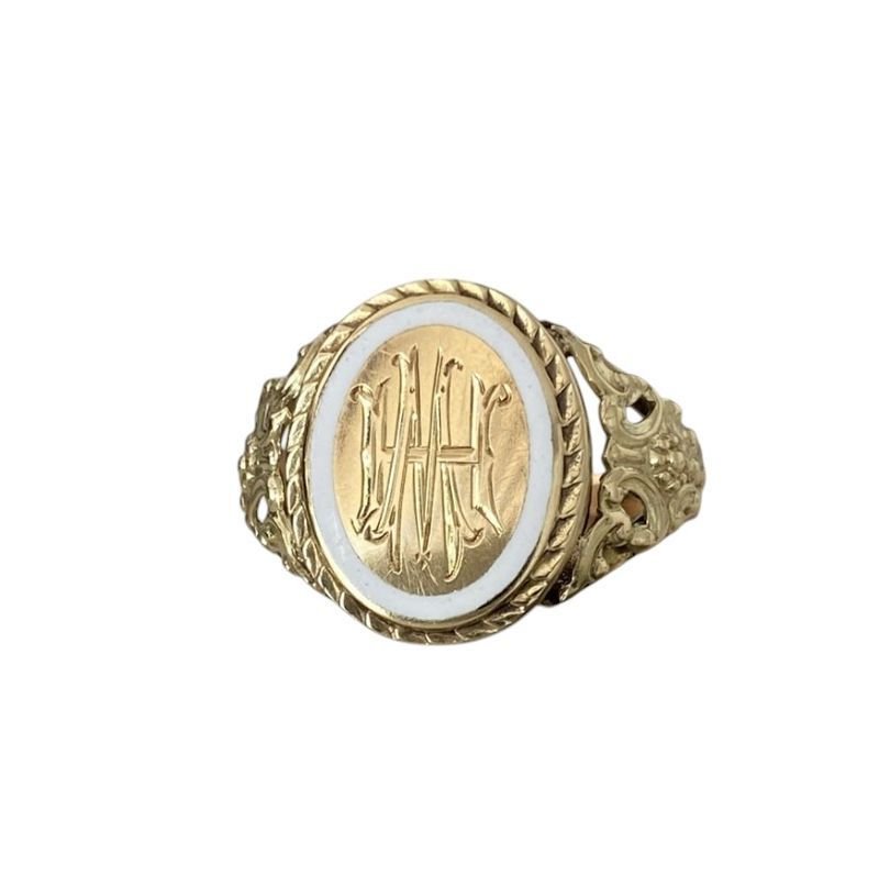 Bague en or jaune et émail - Castafiore