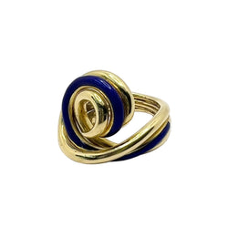 Bague en or jaune et émail - Castafiore