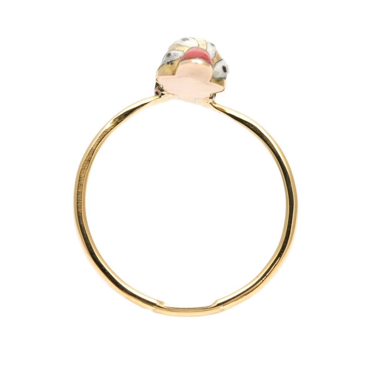 Bague en or jaune et émail - Castafiore
