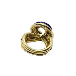 Bague en or jaune et émail - Castafiore