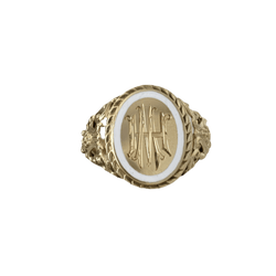 Bague en or jaune et émail - Castafiore