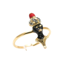 Bague en or jaune et émail - Castafiore