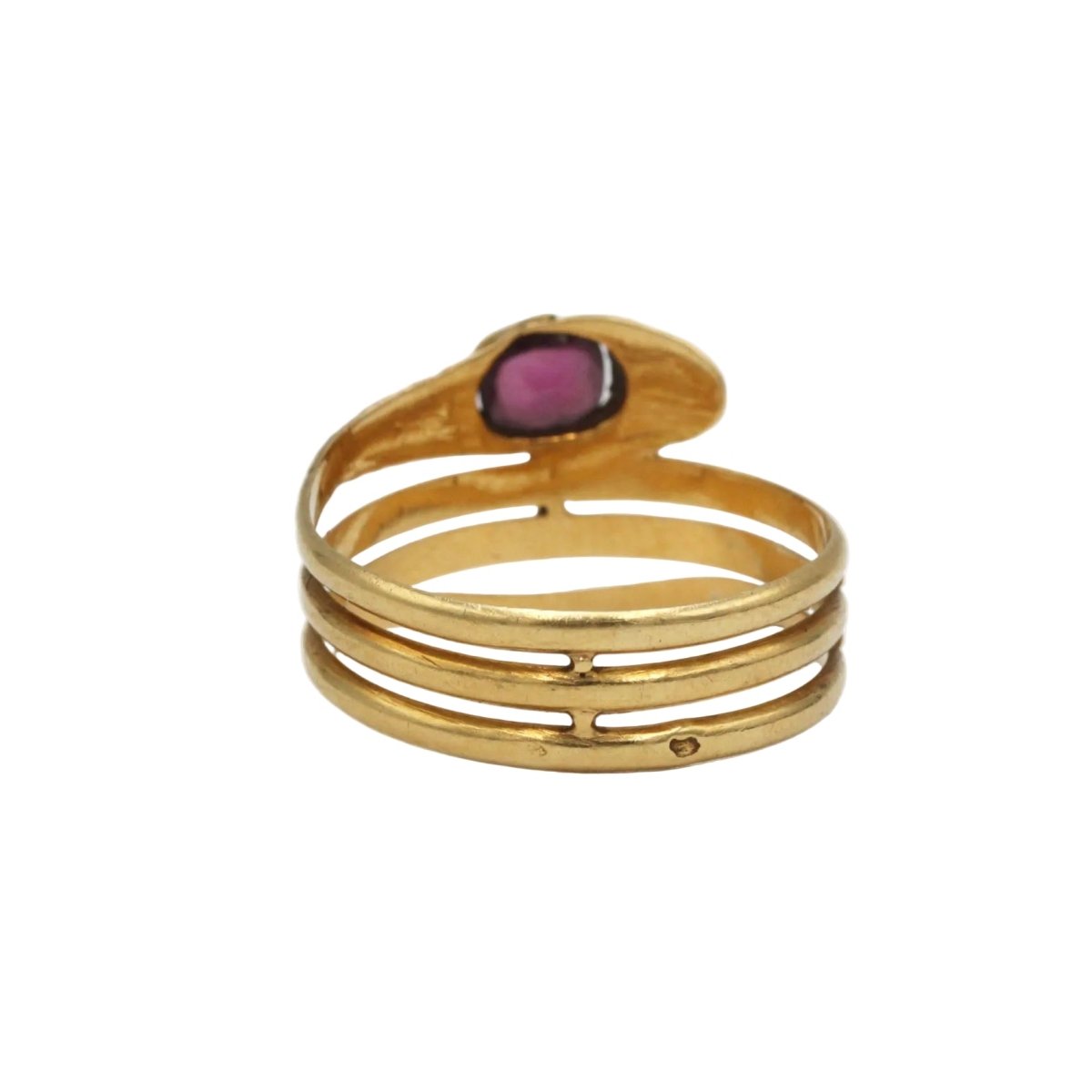 Bague en or jaune et grenat - Castafiore
