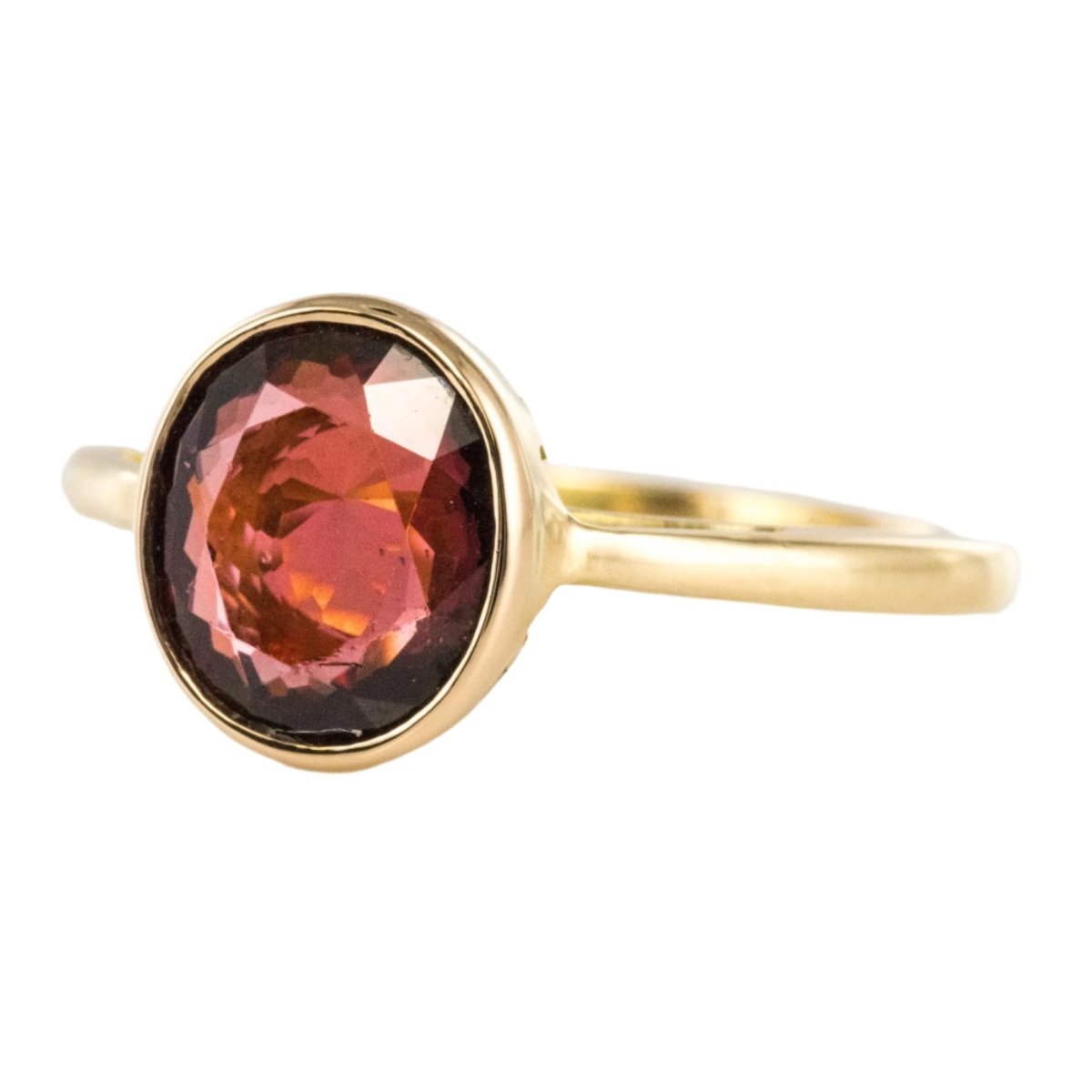 Bague en or jaune et grenat rhodolite - Castafiore