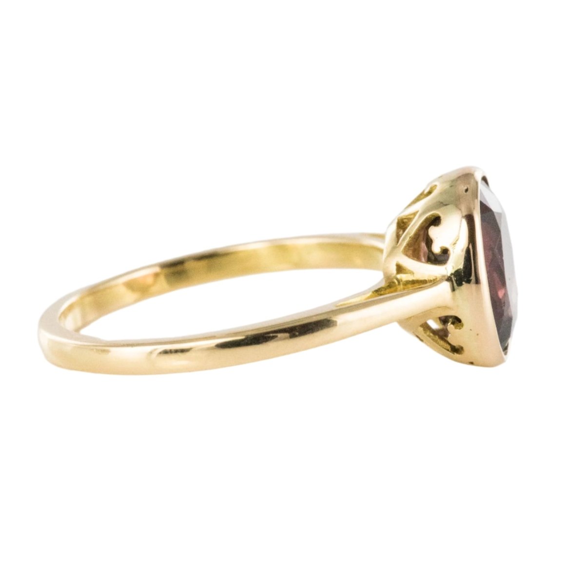 Bague en or jaune et grenat rhodolite - Castafiore