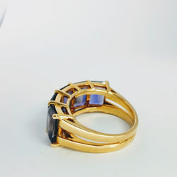 Bague en or jaune et iolite - Castafiore