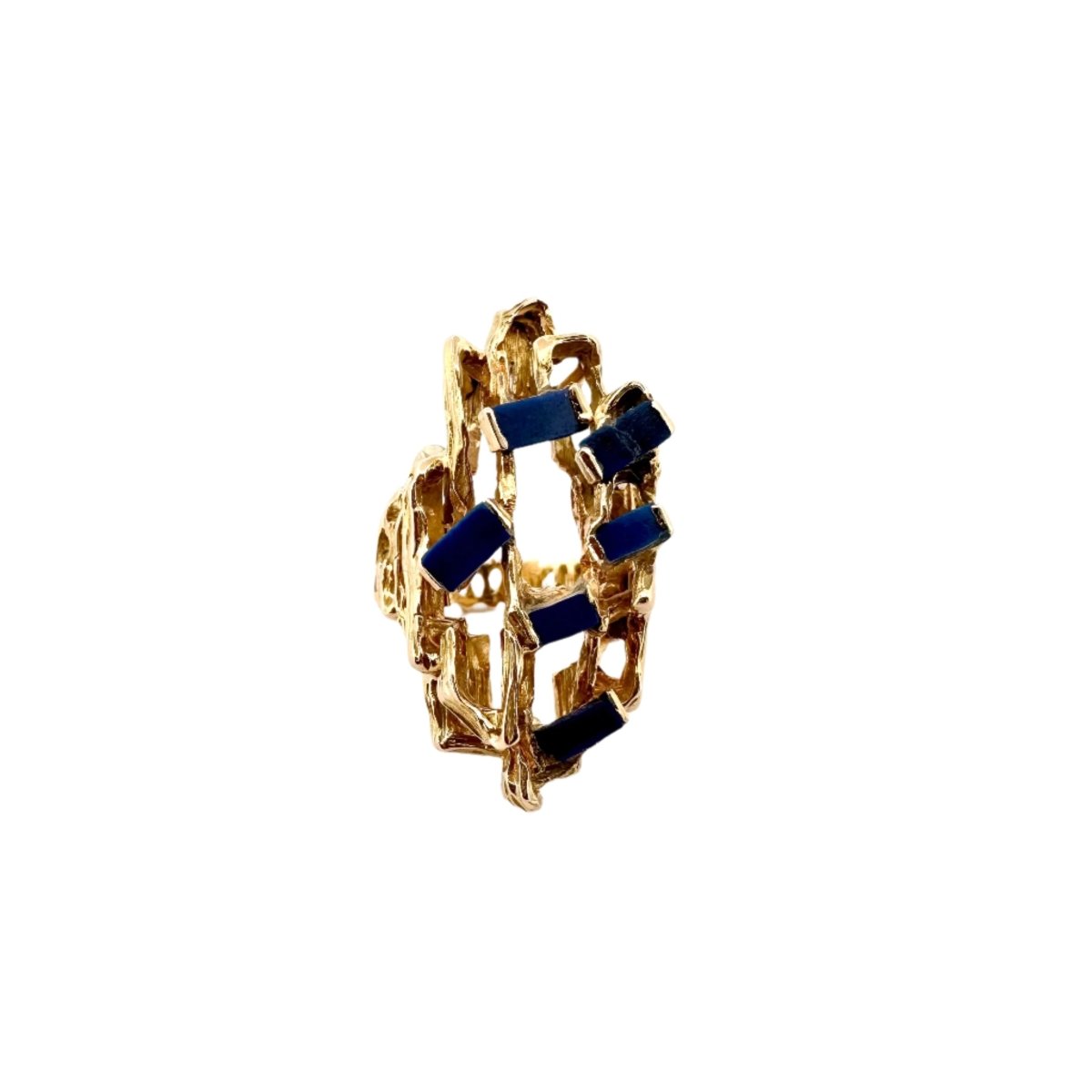 Bague en or jaune et lapis Lazuli - Castafiore