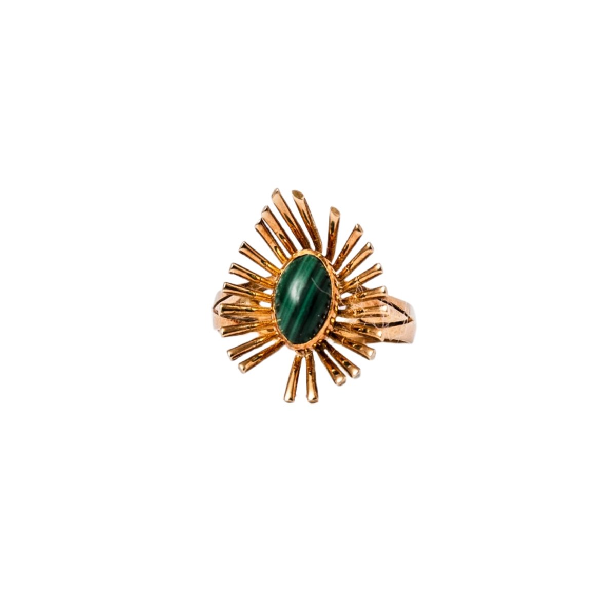 Bague en or jaune et malachite - Castafiore