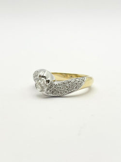 Bague en or jaune et or blanc avec diamant - Castafiore