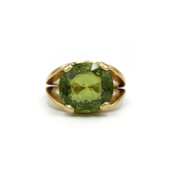 Bague en or jaune et péridot - Castafiore