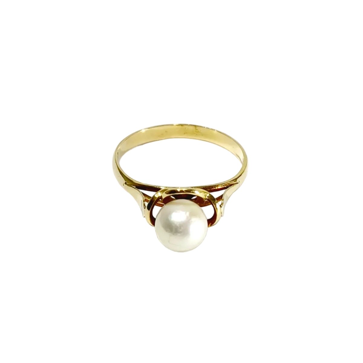Bague en or jaune et perle - Castafiore