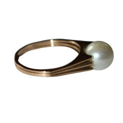 Bague en or jaune et perle - Castafiore