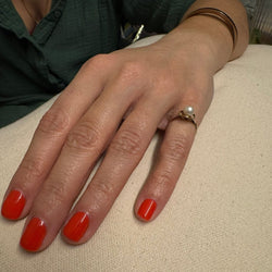 Bague en or jaune et perle - Castafiore