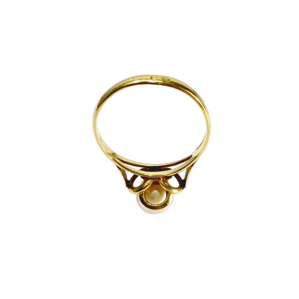 Bague en or jaune et perle - Castafiore