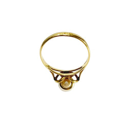 Bague en or jaune et perle - Castafiore