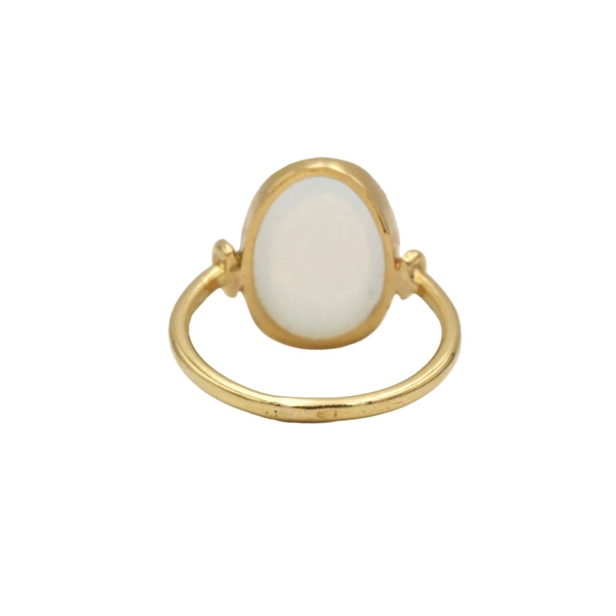 Bague en or jaune et pierre de lune - Castafiore