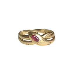 Bague en or jaune et rubis - Castafiore