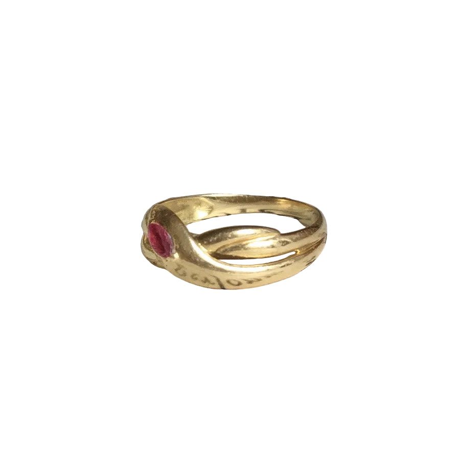Bague en or jaune et rubis - Castafiore