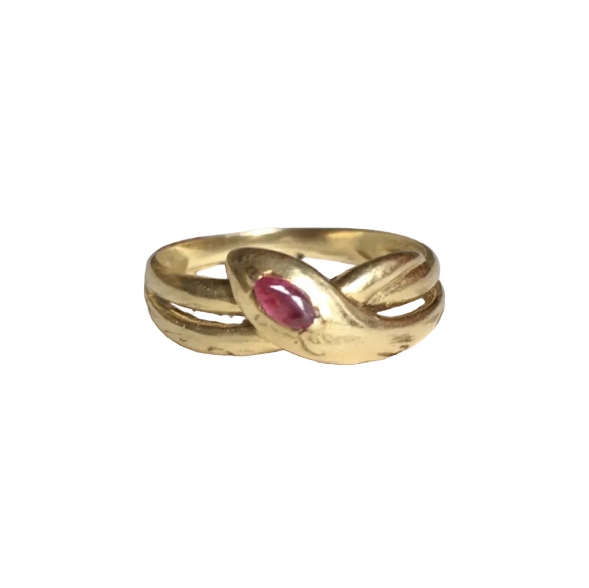 Bague en or jaune et rubis - Castafiore
