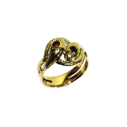 Bague en or jaune et rubis - Castafiore