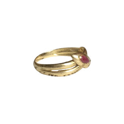 Bague en or jaune et rubis - Castafiore