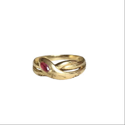 Bague en or jaune et rubis - Castafiore
