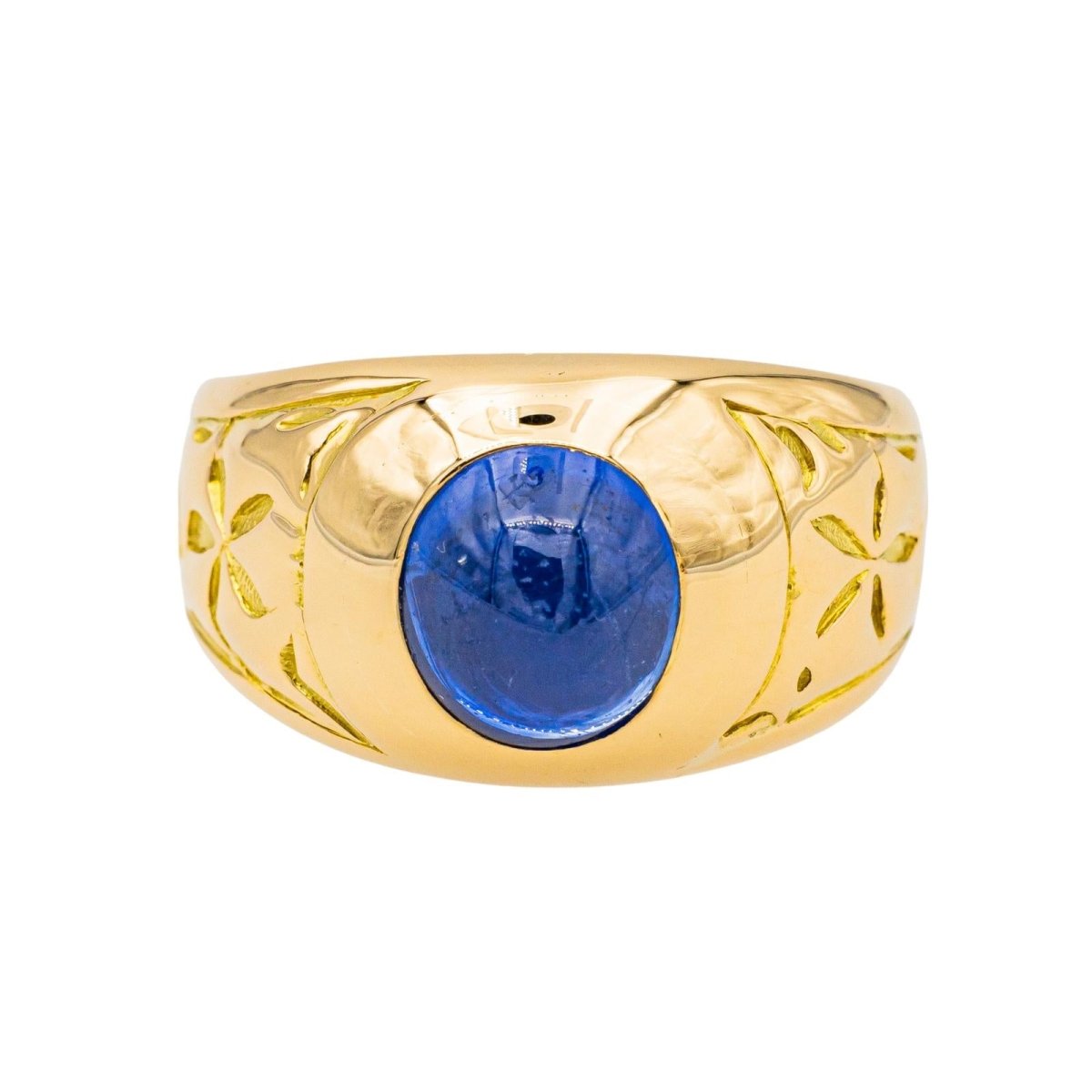 Bague en or jaune et saphir - Castafiore