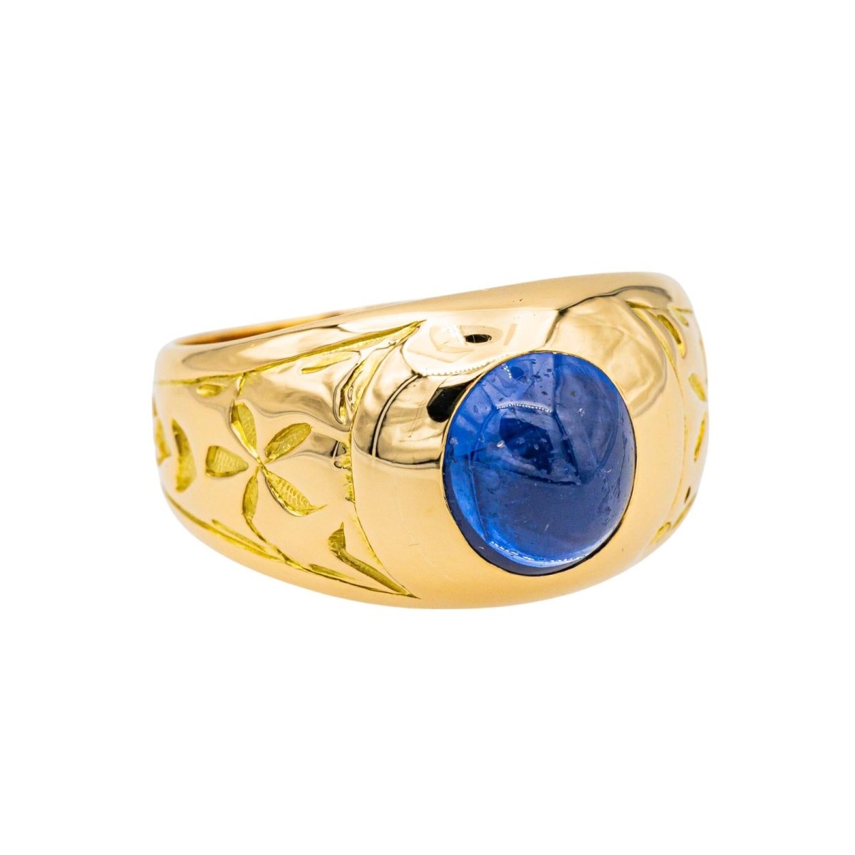 Bague en or jaune et saphir - Castafiore