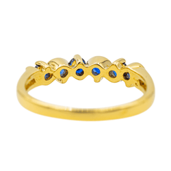 Bague en or jaune et saphirs - Castafiore