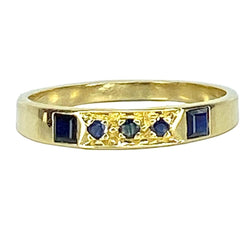 Bague en or jaune et saphirs - Castafiore