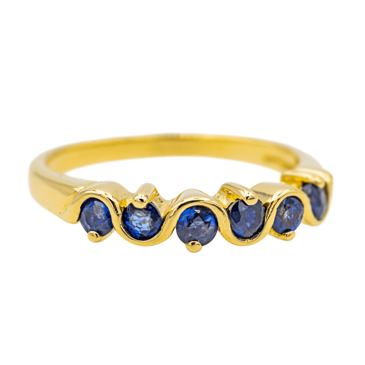 Bague en or jaune et saphirs - Castafiore