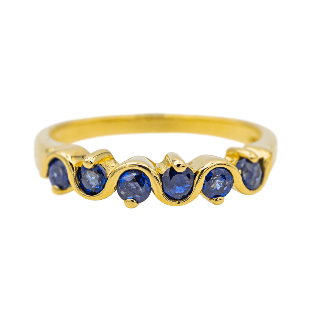 Bague en or jaune et saphirs - Castafiore