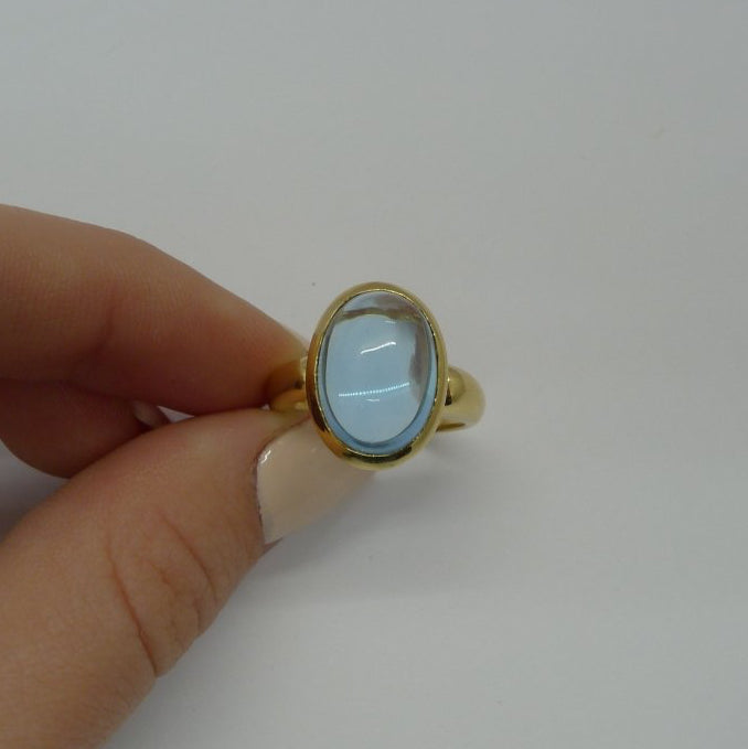 Bague en or jaune et topaze - Castafiore