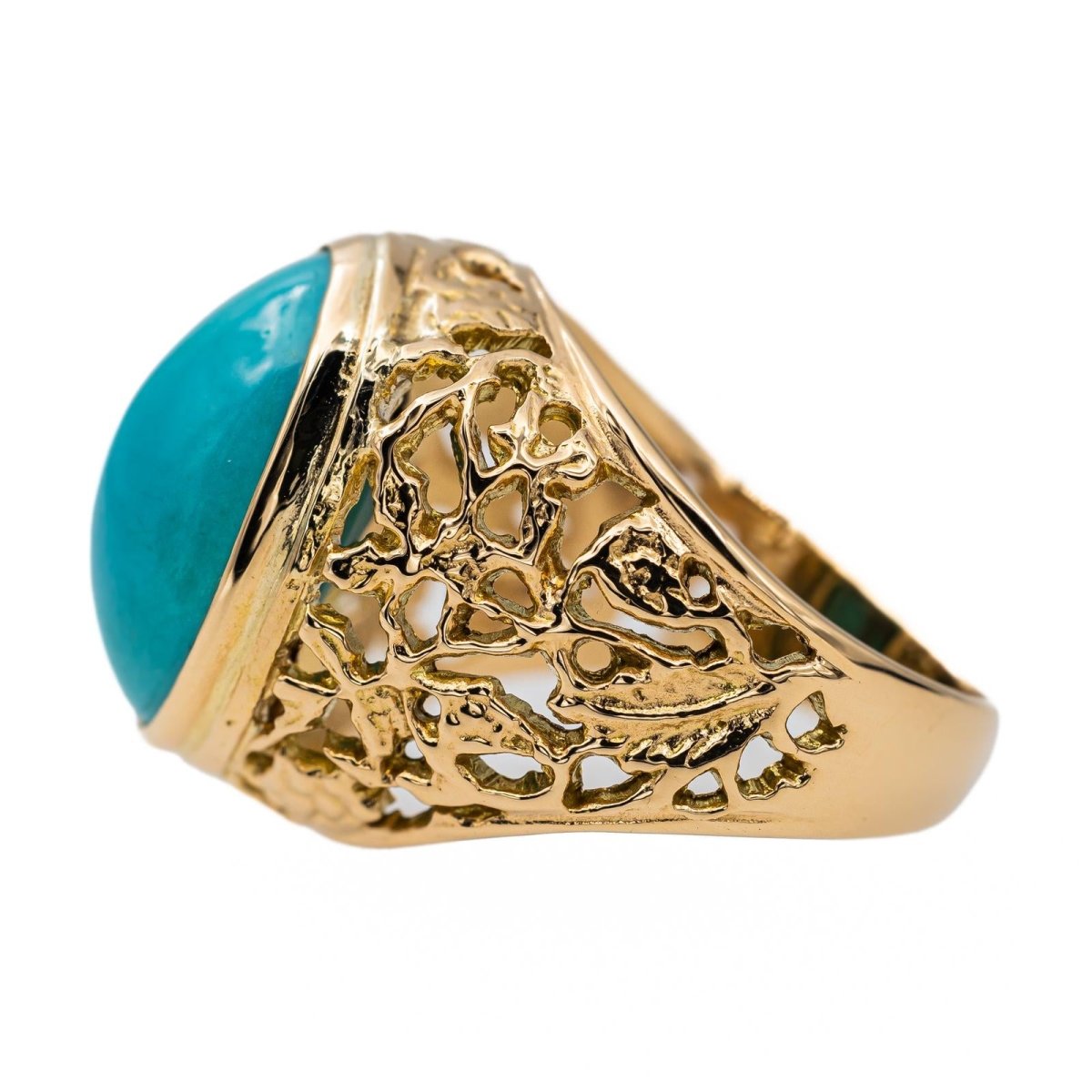 Bague en Or jaune et Turquoise - Castafiore