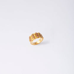 Bague en or jaune martelé - Castafiore