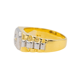 Bague en or jaune, or blanc et diamant - Castafiore