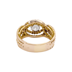 Bague en or jaune, or blanc et diamant - Castafiore