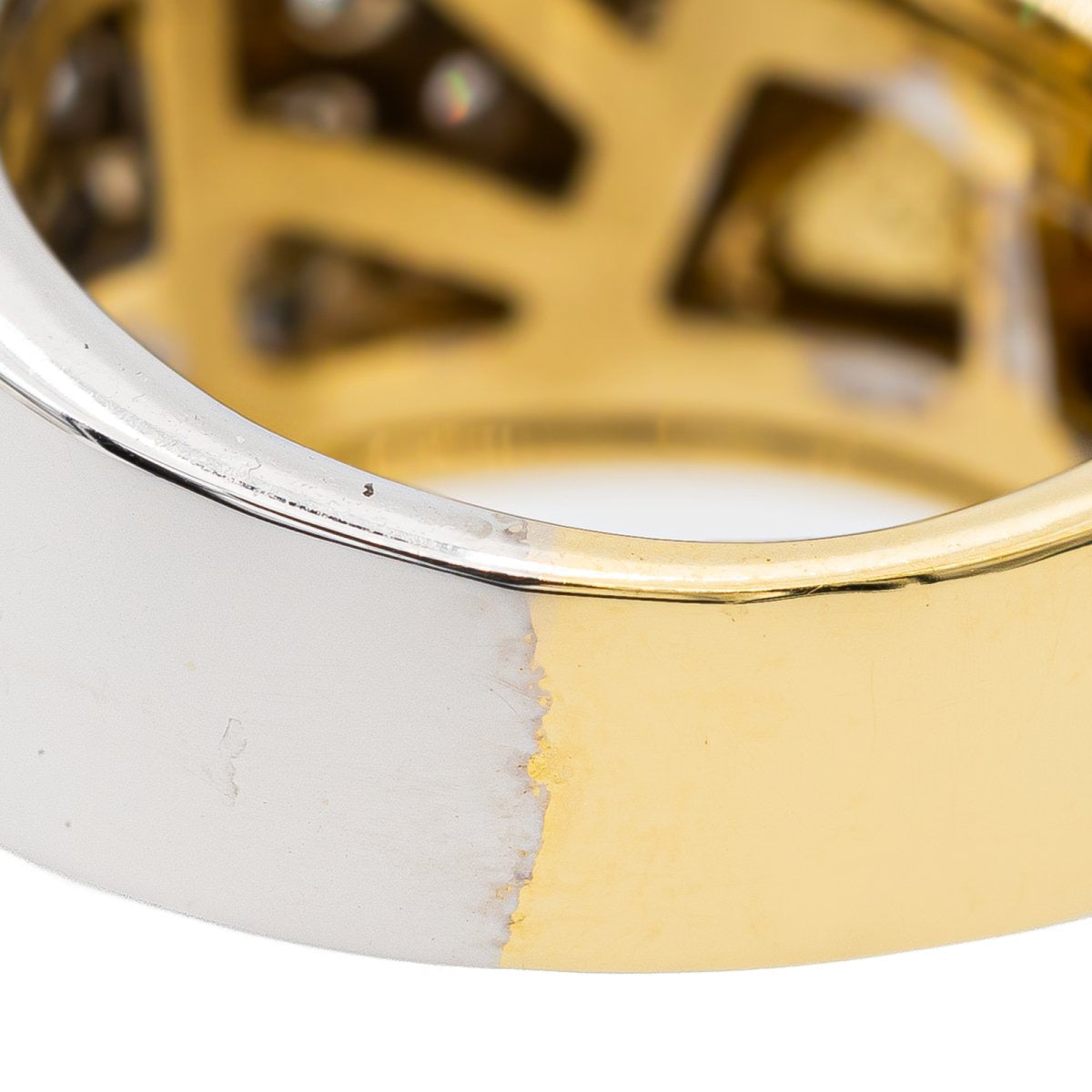 Bague en or jaune, or blanc et diamant - Castafiore